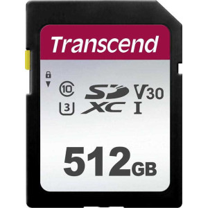 Κάρτα Μνήμης Transcend SDXC 300S 512GB Class 10 UHS-I U3 V30