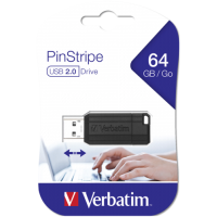 Verbatim Store n Go 64GB Pinstripe USB 2.0 black 49065